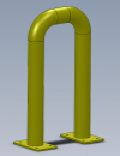 Anfahrschutzbügel Prallschutzbügel zum aufdübeln Höhe 650mm - Bild 1 von 1