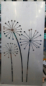 Preview: Trennwand Sichtschutzwand Schmuckblech m. Bodenanker Allium 183cm Edelrost