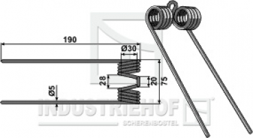 Pick-up Federzinken für Claas HD - Pressen vom Typ Quadrant, Rollant  Bestell.-Nr.:  15-CLA-03