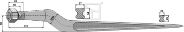 Silozinken / 18822 / Länge 815 mm Gewinde 22 x 1.5 mm  (Bressel & Lade / van Lengerich / Becker & Hänisch)