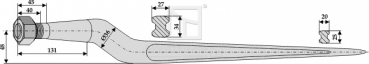 Silozinken / 18823 / Länge 815 mm Gewinde 20 x 1.5 mm  (Stoll)