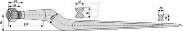 Silozinken / 18884 / Länge 880 mm Gewinde 22 x 1.5 mm (Hydrac)