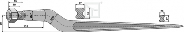 Silozinken / 18915 / Länge 920 mm Gewinde 22 x 1.5 mm (Strautmann)