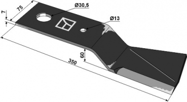 Schlagel-Messer rechts für Major  63-IND-2537R