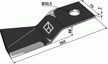 Schlegel-Messer links für Major  63-IND-2538L