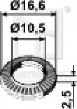 Zahnscheibe 63-MUL-89  16.6 X 2.5 X 10.5 mm passend für Mulag Mulcher