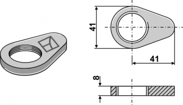 Hinken-Parts - Kontermutter M30 x 3,5 Rechtsgewinde