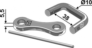 Kettenschloss Ø10 Kettenteilung 10 x 38