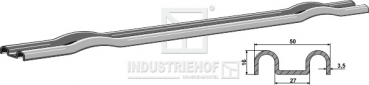 Kratzbodenleiste  B 55 / H 16 L 1450 mm  M-Profil, gelocht, gewölbt für Krone Streuer