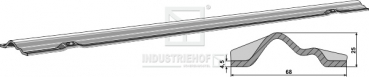 Kratzbodenleiste  B 67 / H 25 / L 860 mm  Profil: Spez.-Ausf. gebohrt,  passend für Welger Streuer