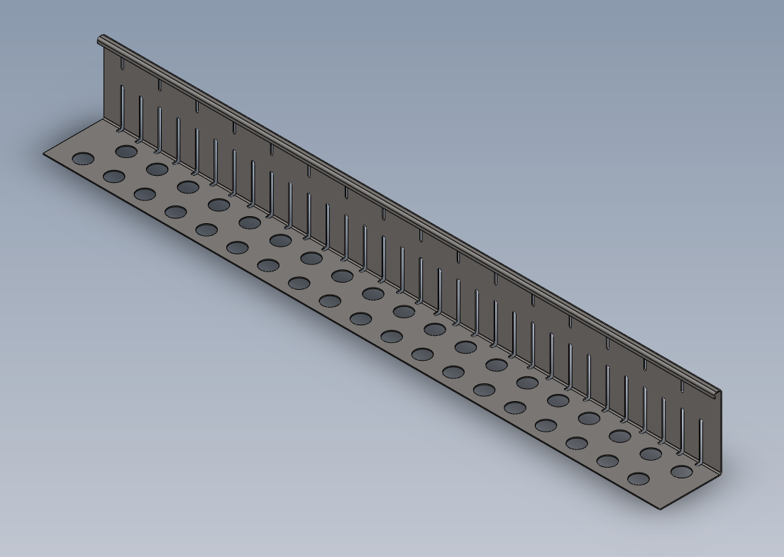 Verbindungswinkel Für Kiesfangleiste – Aluminium, 90°, 90x130mm, 1,5mm Dick, 150mm Lang, Groß Gelocht
