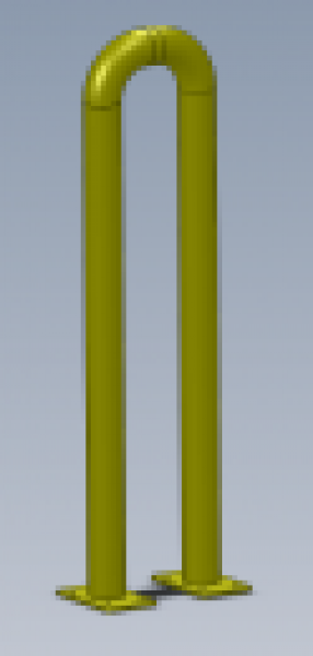 Anfahrschutzbügel Rammschutzbügel Prallschutzbügel zum aufdübeln Höhe 1150mm