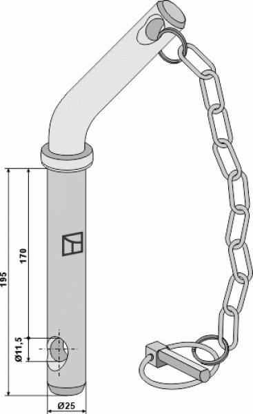 Steckbolzen mit abgebogenen Griff 14-925171