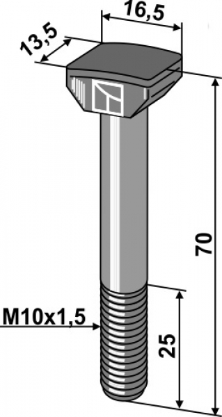 Hammerkopfschraube  30.021