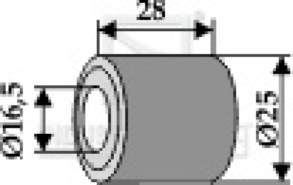 Buchse 63-FEI-63 passend für Kuhn Vogel u. Noot Claas Mulcher
