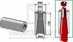 18100-25 Einschweißbuchse für Zinken mit Gewinde M28  Länge 120 mm