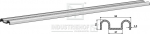 Kratzbodenleiste  B 50 / H 16mm M-Profil, gelocht (Langloch) für Krone Streuer und diverse Hersteller