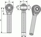 Kugelgelenke für Oberlenker mit Rundstück  651-154