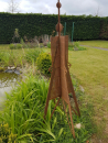 Kugelbake 150cm Gartenskulptur Gartenfigur aus Metall rostig Gartendeko Rost